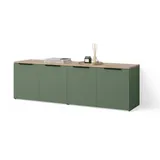 livinity® Wohnwand, Piave Grün, 2 Teile