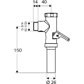 Schell Schellomat WC-Druckspüler 3/4''