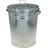 Spetebo Zink Abfalleimer 55 l Silber