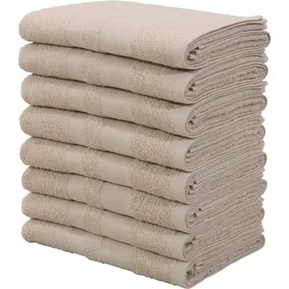 MY HOME »Vanessa, als Set und Serie erhältlich, 8 Handtücher, 50x100cm« Handtücher mit Bordüre, 100% Baumwolle, einfarbig, weich