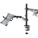 goobay Monitorhalterung mit Laptop-Arm Flex schwarz