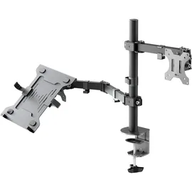 goobay Monitorhalterung mit Laptop-Arm Flex schwarz