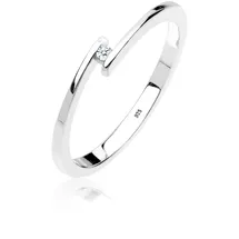 Diamore Elli DIAMONDS Ring Damen Verlobungsring mit Diamant (0.015 ct.) in 925 Sterling Silber