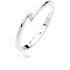 Diamore Elli DIAMONDS Ring Damen Verlobungsring mit Diamant (0.015 ct.) in 925 Sterling Silber