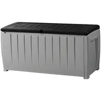 Gartenkiste Auflagebox Terasse Aufbewahrungsbox Gartenbox Grau 340L