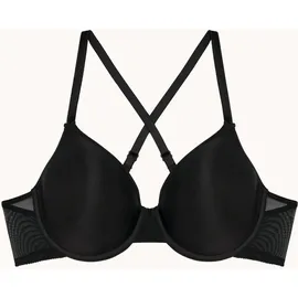 PASSIONATA Schalen-BH "MISS JOY", Damen, Gr. 75, Cup E, schwarz (noir), Obermaterial: 82% Polyester, 13% Elasthan, 5% Polyamid, BHs Schalen-BH, Schmetterlingsmotiv, Spacer-Cups, nahtlos vorgeformt