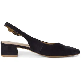 TAMARIS Damen Sling Pump mit Blockabsatz Leder, blau, 37 EU