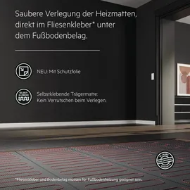 AEG Basis Thermo Boden TBS TB 160/3 Set Plus, Komplettset 3 m2, 160 W/m2, B/L: 50cm x 600cm, weiß