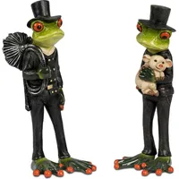 Formano 2er Set Frosch Figur lustige Glücksbringer 18 cm