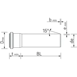 Rehau RAUPIANO PLUS Abflussrohr DN 110, 250 mm