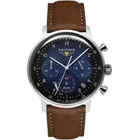 Bauhaus Herrenuhr Solar Chronograph mit Lederband 2086-3