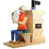 Holz- und Drechslerwaren Legler Räucherofen Räuchermann Opa am Ofen BxHxT 8x20,5x20cm NEU bunt