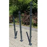 PEDDY SHIELD Eckpfosten, 110 cm Höhe, für Ein- und Doppelstabmatten, grau