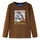 vidaXL Kinder-Langarmshirt Dinosaurier Pullover Sweatshirt T-Shirt Cognac Melange 116 - 116