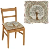 Marrakesch Orient & Mediterran Interior Stuhlkissen Guansha 40 x 40 cm Braun