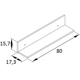 MÖBELPARTNER Wandregal Ekko schwarz, Akustikoptik 80,0 x 17,3 x 15,7 cm