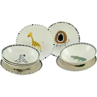 CreaTable Safari Bunt Teller Set 8-tlg. bunt