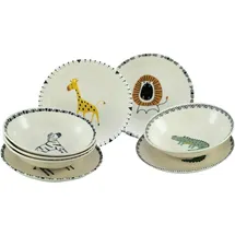 CreaTable Safari Bunt Teller Set 8-tlg. bunt