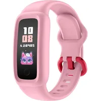 Fitness Tracker Uhr für Kinder, Fitnessuhr mit Schrittzähler, Pulsuhr, Aktivitätstracker, Kalorienzähler und Schlafmonitor, IP68 Wasserdicht Ki... - Rosa