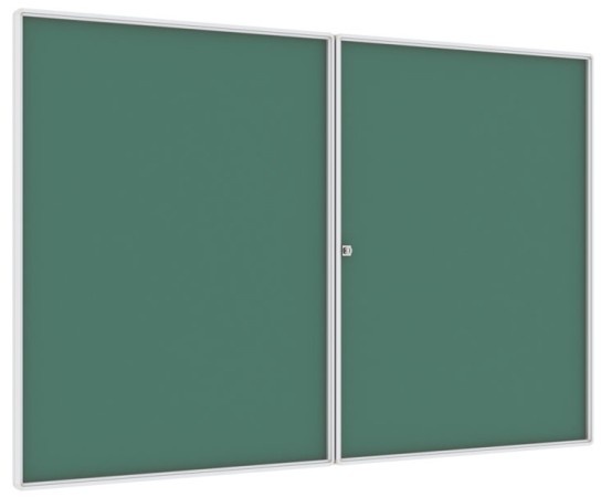 Interne Magnetvitrine, grün, 1200 x 1800 mm