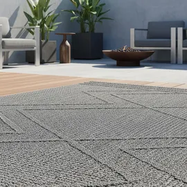 KADIMA DESIGN Teppich, Grau, 80x150 cm, – Böden, Teppiche, Outdoorteppiche