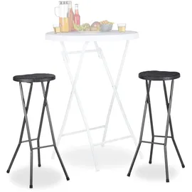 Relaxdays Barhocker klappbar 80 cm Schwarz