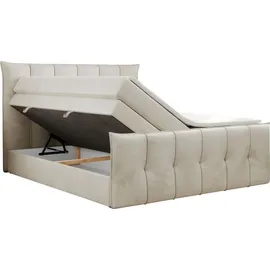 MKS Meble King Boxspringbett 200 x 200 cm H4 Beige