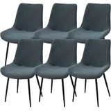 WYLEBER Esszimmer Stuhlhussen Schalenstühle,Waschbar Modern Jacquard Stuhlhussen ohne Armlehnen,für Küche Esszimmer Wohnzimmer Schlafzimmer,Einfach zu Montieren(Dark Gray,6 Set)
