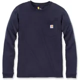CARHARTT Loose Fit Heavyweight Long-sleeve Pocket T-shirt Blau M