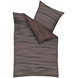 Mako-Satin braun 135 x 200 cm + 80 x 80 cm