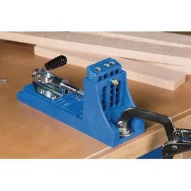 Kreg Jig K4 Starter Set ( K4 ) Tischler Komplettset Verbindungssystem aus Holz mit Bohrschablone K4, Stufenbohrer, Bit, Schrauben und Stopfen