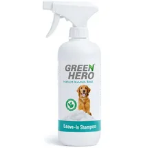 GreenHero Tiershampoo Leave-in Trockenshampoo für Hunde, 500 ml