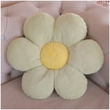 LANFIRE Blume Plüsch Kissen Bodenkissen Dekoratives Blumenkissen Sitzkissen Schlafsofa Kissen Möbel Innenkissen (40CM, Grün)