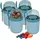 Relaxdays Müsli To Go Becher 0,28 l Blau 4 St.