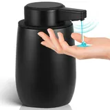 Phneems Seifenspender Automatisch Elektrischer Seifenspender Mit Sensor 3 Stufen Verstellbar Soap Dispenser Automatic SpüLmittelspender USB-Aufladung IPX5 Waterproof FüR Bad KüChe Schwarz