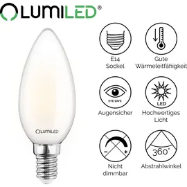 Lumiled LED-Lampe B35 E14 7 W 3000K warmweiß 6 St.