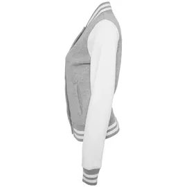 Build Your Brand Sweat College Jacke Grey / White XL