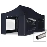 TOOLPORT Faltpavillon 3 x 6 m inkl. Seitenteile schwarz 582605