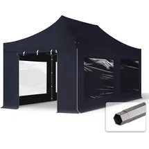 TOOLPORT Faltpavillon 3 x 6 m inkl. Seitenteile schwarz 582605