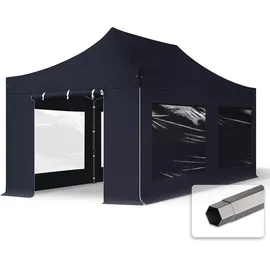 TOOLPORT Faltpavillon 3 x 6 m inkl. Seitenteile schwarz 582605