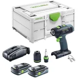 Festool T 18+3 Basic Akku Bohrschrauber 18 V 50 Nm Brushless + 2x Akku 4,0 Ah + Schnellladegerät + Systainer