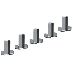 Kerkmann Garderobenhaken mit 5x 2 Haken silber, 5 St.