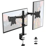 GRIFEMA Monitor Halterung 2 Monitore für 13-32 Zoll Bildschirm Dual Arm Höhenverstellbar Schwarz
