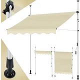 KESSER Klemmmarkise Klemmmarkise mit Handkurbel Balkon Markise, Balkonmarkise Markise beige 150 cm