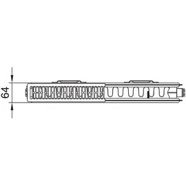Kermi Flachheizkörper Typ 12 500 x 1600 mm 1701 W weiß