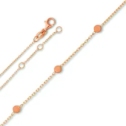 Fußkette ONE ELEMENT "Fußkettchen aus 925 Silber 25 cm", silber, Fußkettchen, Damen, Silber 925 (Sterlingsilber), Damen Silber Schmuck Rundankerkette