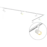 QAZQA - Modern weißes Schienensystem mit 5-flammig Spot I Lampe I Leuchte