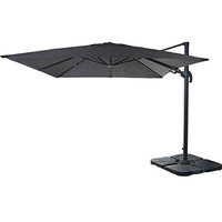 Mendler Gastronomie-Ampelschirm HWC-A96 300 x 300 cm anthrazit inkl.