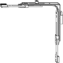 Maco Maco, MM Eckumlenkung SFG 2-flg RC2 mit Sperrschieber 1iS silber (208415)