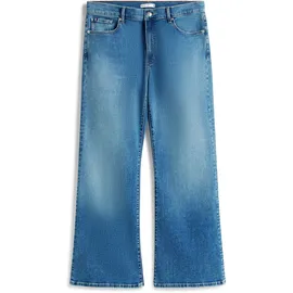 Tommy Hilfiger Curve "CRV DNM FINN FLARE RW", Damen, Gr. 54, N-Gr, blau (finn), Denim/Jeans, Obermaterial: 82% Baumwolle, 16% Polyester, 2% Elasthan, unifarben, bootcut fit knöchellang, Jeans, in großen Größen, in ausgestellter Form